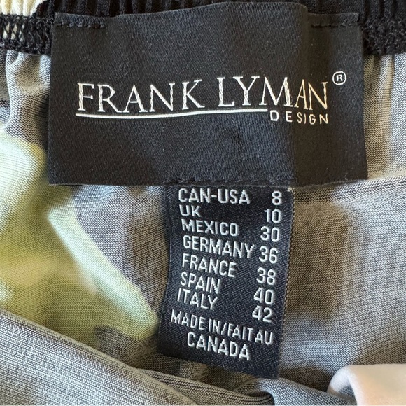 Frank Lyman Design Black/Pink Floral Flowy Blouse wear art bell sleeve size 8 - Picture 3 of 7